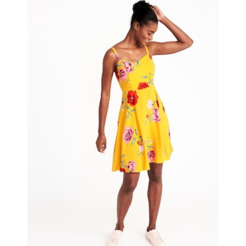 Floral Fit and Flare Cami Dress